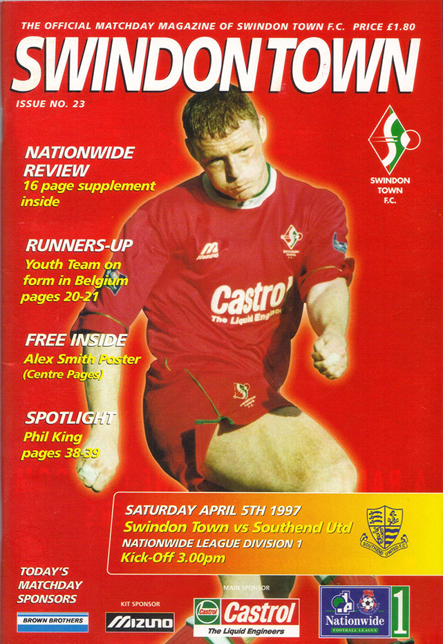 <b>Saturday, April 5, 1997</b><br />vs. Southend United (Home)